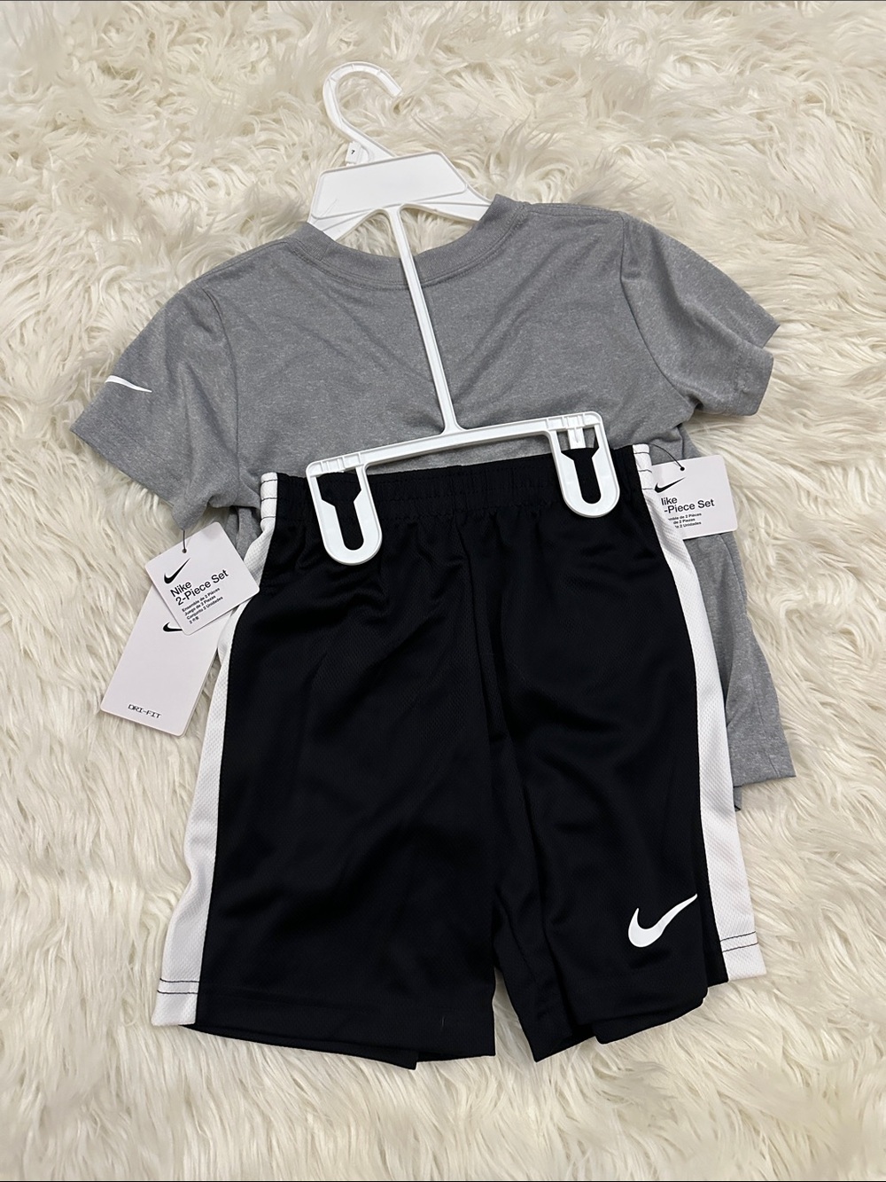 Nike Gray Short-Sleeve Dri-FIT Tee with White Swoosh - Picture 2 of 3